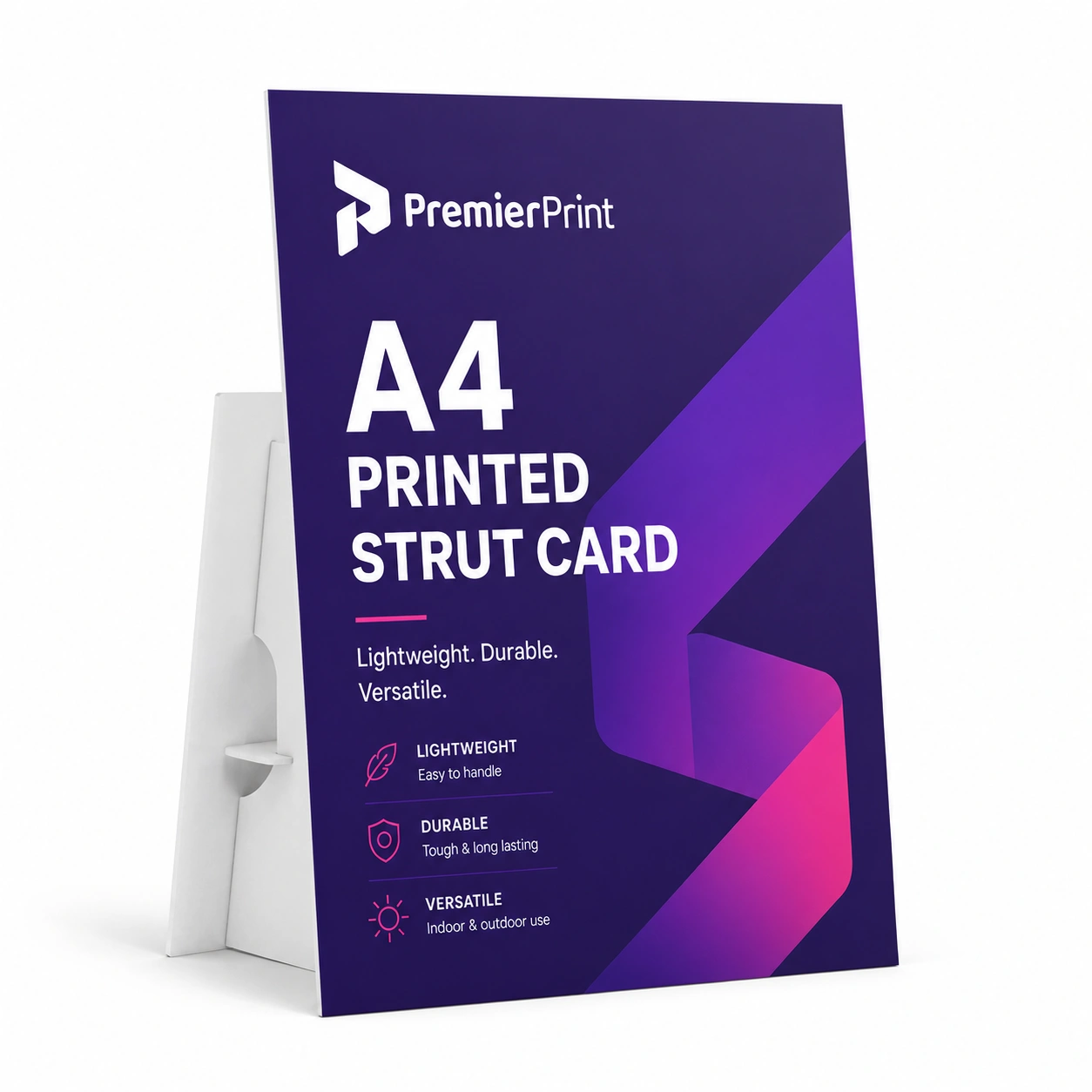 A4 Printed Strut Card