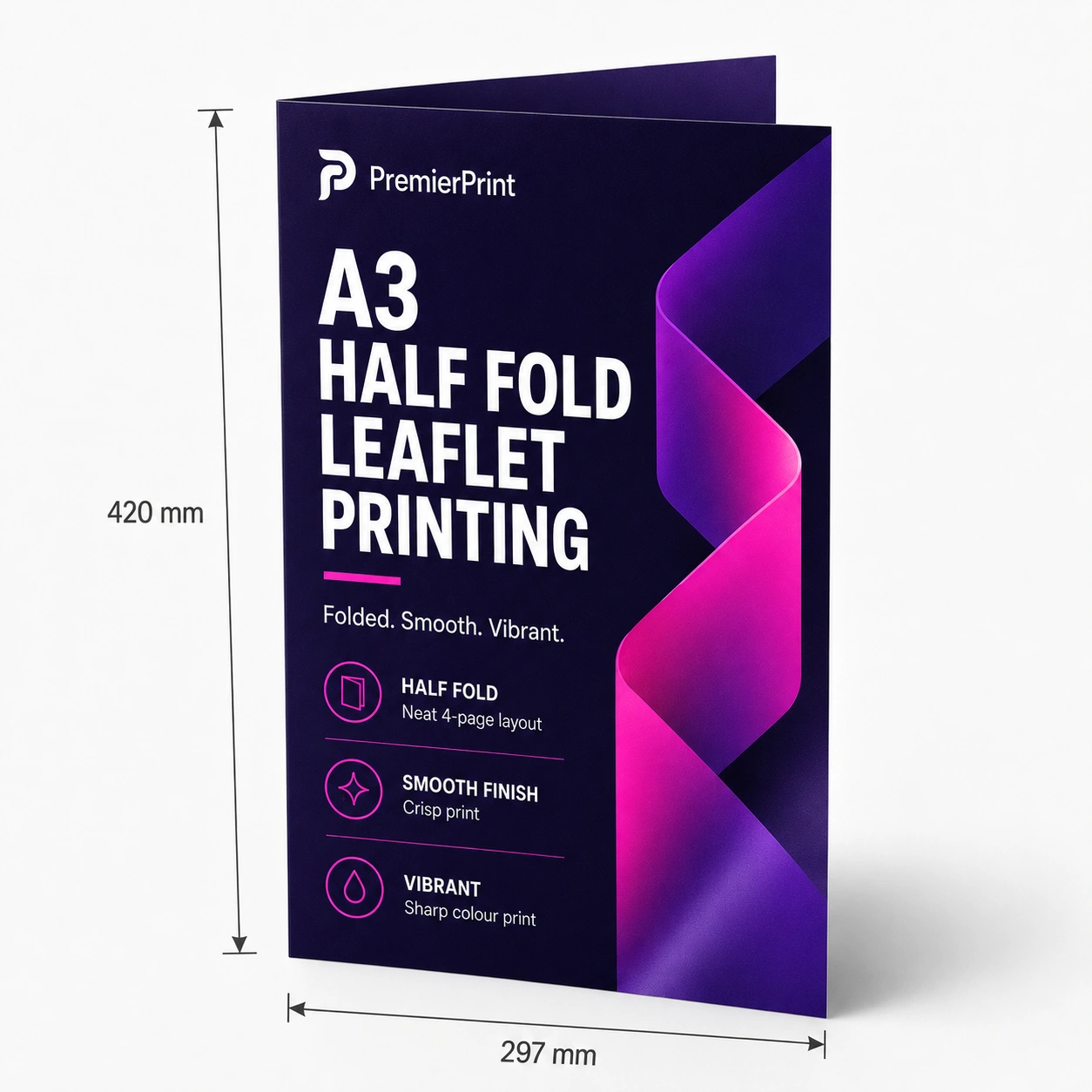 A3 Half Fold Leaflets